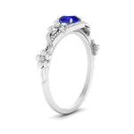 Load image into Gallery viewer, round-sapphire-and-diamond-flower-engagement-ring-in-FD10057RORGSABLANGLE3-NL-WG-GS