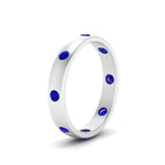 Load image into Gallery viewer, round-sapphire-flush-eternity-wedding-band-in-white-gold-FD10979ROGSABL-NL-WG.jpg