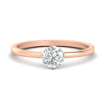Load image into Gallery viewer, Tulip Round Solitaire Engagement Ring