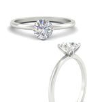 Load image into Gallery viewer, Tulip Round Solitaire Engagement Ring