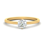 Load image into Gallery viewer, Tulip Round Solitaire Engagement Ring
