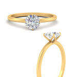 Load image into Gallery viewer, Tulip Round Solitaire Engagement Ring