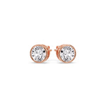 Load image into Gallery viewer, Round Cut Stud Bezel Set Earring
