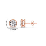 Load image into Gallery viewer, Round Cut Stud Bezel Set Earring
