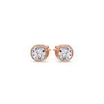 Load image into Gallery viewer, Round Cut Stud Bezel Set Earring