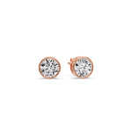 Load image into Gallery viewer, round-stud-bezel-set-one-carat-earring-in-rose-gold-FDEAR10516ROANGLE1-1.00-CT-NL-RG.jpg?v=1768907354