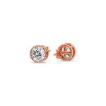 Load image into Gallery viewer, round-stud-bezel-set-one-carat-earring-in-rose-gold-FDEAR10516ROANGLE3-1.00-CT-NL-RG.jpg?v=1768907354