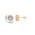 Load image into Gallery viewer, Round Cut Stud Bezel Set Earring