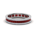 Load image into Gallery viewer, 3-row-diamond-eternity-wedding-ring-with-ruby-in-950-platinum-FDEWB8403B-FANCY1-NL-WG