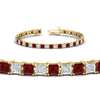 Load image into Gallery viewer, ruby-basket-tennis-11-ct.-square-cut-bracelet-in-yellow-gold-FDBRC10450PRGRUDRANGLE2-11.00CT-NL-YG_34aebe20-31e7-4da1-9943-7b237a31f0f4