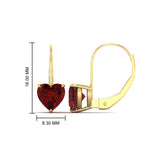Load image into Gallery viewer, ruby-heart-solitaire-4-ctw.-Leverback-Earrings-in-yellow-gold-FDEAR9225HTGRUDR-4.00 CT-NL-YG