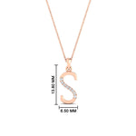 Load image into Gallery viewer, s-shimmering-diamond-letter-pendant-in-FDPD11292S-NL-RG