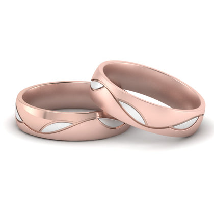 Same Sex Two Tone Wedding Bands