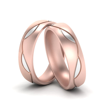 Same Sex Two Tone Wedding Bands
