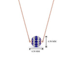 Load image into Gallery viewer, sapphire-ball-pendant-0.70-ct-in-FDPD8433GSABL-NL-RG