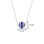 Load image into Gallery viewer, sapphire-ball-pendant-0.70-ct-in-FDPD8433GSABL-NL-WG
