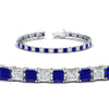 Load image into Gallery viewer, sapphire-basket-tennis-11-ct.-square-cut-bracelet-in-white-gold-FDBRC10450PRGSABLANGLE2-11.00CT-NL-WG_08df0019-433c-4023-8b2e-6f362337a5e7
