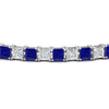 Load image into Gallery viewer, sapphire-basket-tennis-11-ct.-square-cut-bracelet-in-white-gold-FDBRC10450PRGSABLANGLE5-11.00CT-NL-WG_372c673f-697d-4acf-b01b-f18fa86ade8f