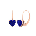 Load image into Gallery viewer, sapphire-heart-solitaire-4-ctw.-Leverback-Earrings-in-rose-gold-FDEAR9225HTGSABL-4.00 CT-NL-RG