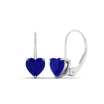 Load image into Gallery viewer, sapphire-heart-solitaire-4-ctw.-Leverback-Earrings-in-white-gold-FDEAR9225HTGSABL-4.00 CT-NL-WG