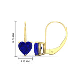 Load image into Gallery viewer, sapphire-heart-solitaire-4-ctw.-Leverback-Earrings-in-yellow-gold-FDEAR9225HTGSABL-4.00 CT-NL-YG