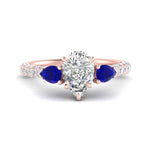 Load image into Gallery viewer, sapphire-pear-accented-3-row-pear-shaped-engagement-ring-in-rose-gold-FD9982PERGSABLANGLE3-NL-RG