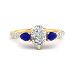 Load image into Gallery viewer, sapphire-pear-accented-3-row-pear-shaped-engagement-ring-in-yellow-gold-FD9982PERGSABLANGLE3-NL-YG