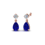 Load image into Gallery viewer, sapphire-pear-drop-stud-diamond-earring-in-rose-gold-FDEAR8386GSABL-NL-RG-GS