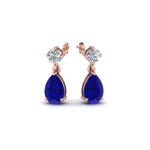 Load image into Gallery viewer, sapphire-pear-drop-stud-diamond-earring-in-rose-gold-FDEAR8386GSABL-NL-RG-GS
