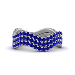 Load image into Gallery viewer, sapphire-waves-pave-eternity-rings-in-white-gold-FD124152GSABLANGLE3-NL-WG-GS.jpg