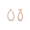 Load image into Gallery viewer, scalloped-diamond-teardrop-front-back-hoop-earrings-in-rose-gold-fdear11738angle4-nl-rg.jpg?v=1776681272