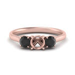 Load image into Gallery viewer, semi-mount-3-stone-trellis-black-diamond-engagement-ring-in-rose-gold-FD-10768SMR-1.50CTGBLACK-NL-RG