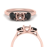 Load image into Gallery viewer, semi-mount-3-stone-trellis-black-diamond-engagement-ring-in-rose-gold-FD-10768SMR-1.50CTGBLACKANGLE3-NL-RG