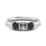 Load image into Gallery viewer, semi-mount-3-stone-trellis-black-diamond-engagement-ring-in-white-gold-FD-10768SMR-1.50CTGBLACK-NL-WG