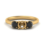 Load image into Gallery viewer, semi-mount-3-stone-trellis-black-diamond-engagement-ring-in-yellow-gold-FD-10768SMR-1.50CTGBLACK-NL-YG