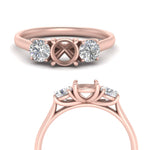 Load image into Gallery viewer, semi-mount-3-stone-trellis-diamond-engagement-ring-in-rose-gold-FD-10768SMR-1.50CTANGLE3-NL-RG
