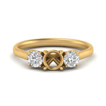 Load image into Gallery viewer, semi-mount-3-stone-trellis-diamond-engagement-ring-in-yellow-gold-FD-10768SMR-1.50CT-NL-YG