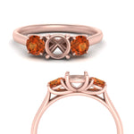 Load image into Gallery viewer, semi-mount-3-stone-trellis-orange-sapphire-engagement-ring-in-rose-gold-FD-10768SMR-1.50CTGSAORANGLE3-NL-RG