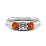 Load image into Gallery viewer, semi-mount-3-stone-trellis-orange-sapphire-engagement-ring-in-white-gold-FD-10768SMR-1.50CTGSAOR-NL-WG