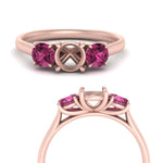 Load image into Gallery viewer, semi-mount-3-stone-trellis-pink-sapphire-engagement-ring-in-rose-gold-FD-10768SMR-1.50CTGSADRPIANGLE3-NL-RG