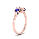 Load image into Gallery viewer, semi-mount-3-stone-trellis-sapphire-engagement-ring-in-rose-gold-FD-10768SMR-1.50CTGSABLANGLE2-NL-RG