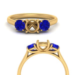 Load image into Gallery viewer, semi-mount-3-stone-trellis-sapphire-engagement-ring-in-yellow-gold-FD-10768SMR-1.50CTGSABLANGLE3-NL-YG