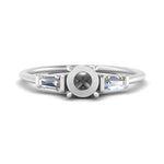 Load image into Gallery viewer, semi-mount-bar-baguette-3-stone-diamond-engagement-ring-in-FDENS100SMR-NL-WG