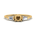 Load image into Gallery viewer, semi-mount-bar-baguette-3-stone-diamond-engagement-ring-in-FDENS100SMR-NL-YG