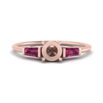 Load image into Gallery viewer, semi-mount-bar-baguette-3-stone-pink-sapphire-engagement-ring-in-FDENS100SMRGSADRPI-NL-RG