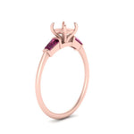 Load image into Gallery viewer, semi-mount-bar-baguette-3-stone-pink-sapphire-engagement-ring-in-FDENS100SMRGSADRPI-NL-RG