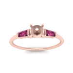 Load image into Gallery viewer, semi-mount-bar-baguette-3-stone-pink-sapphire-engagement-ring-in-FDENS100SMRGSADRPI-NL-RG