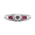 Load image into Gallery viewer, semi-mount-bar-baguette-3-stone-pink-sapphire-engagement-ring-in-FDENS100SMRGSADRPI-NL-WG