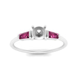 Load image into Gallery viewer, semi-mount-bar-baguette-3-stone-pink-sapphire-engagement-ring-in-FDENS100SMRGSADRPI-NL-WG