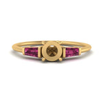 Load image into Gallery viewer, semi-mount-bar-baguette-3-stone-pink-sapphire-engagement-ring-in-FDENS100SMRGSADRPI-NL-YG